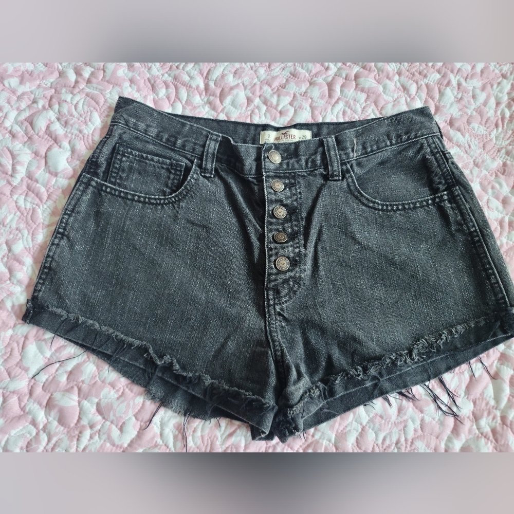 Black Denim Women's Shorts